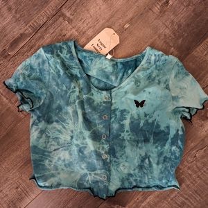 Tie Dye E-Girl Crop Top Fashion Y2K Shirts Streetwear